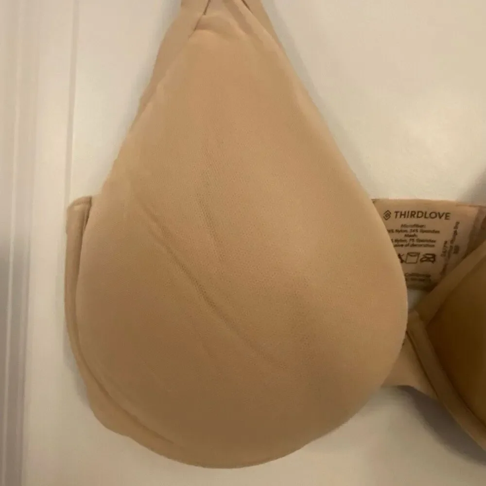 ThirdLove classic contour, plunge bra, size 38F
